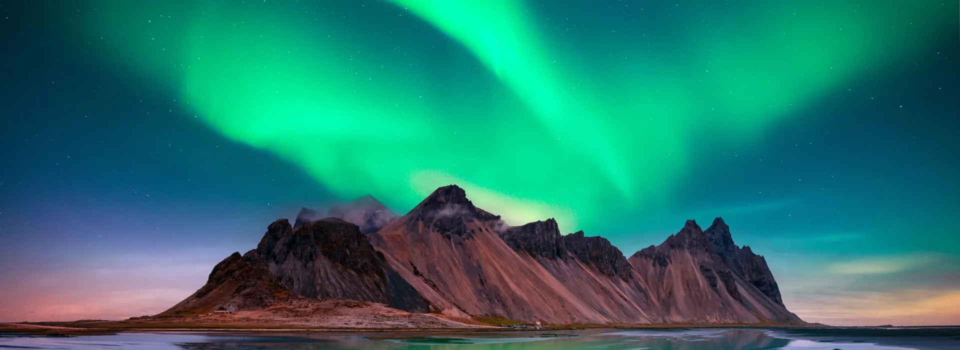 Iceland Southern Shores Aurora Borealis